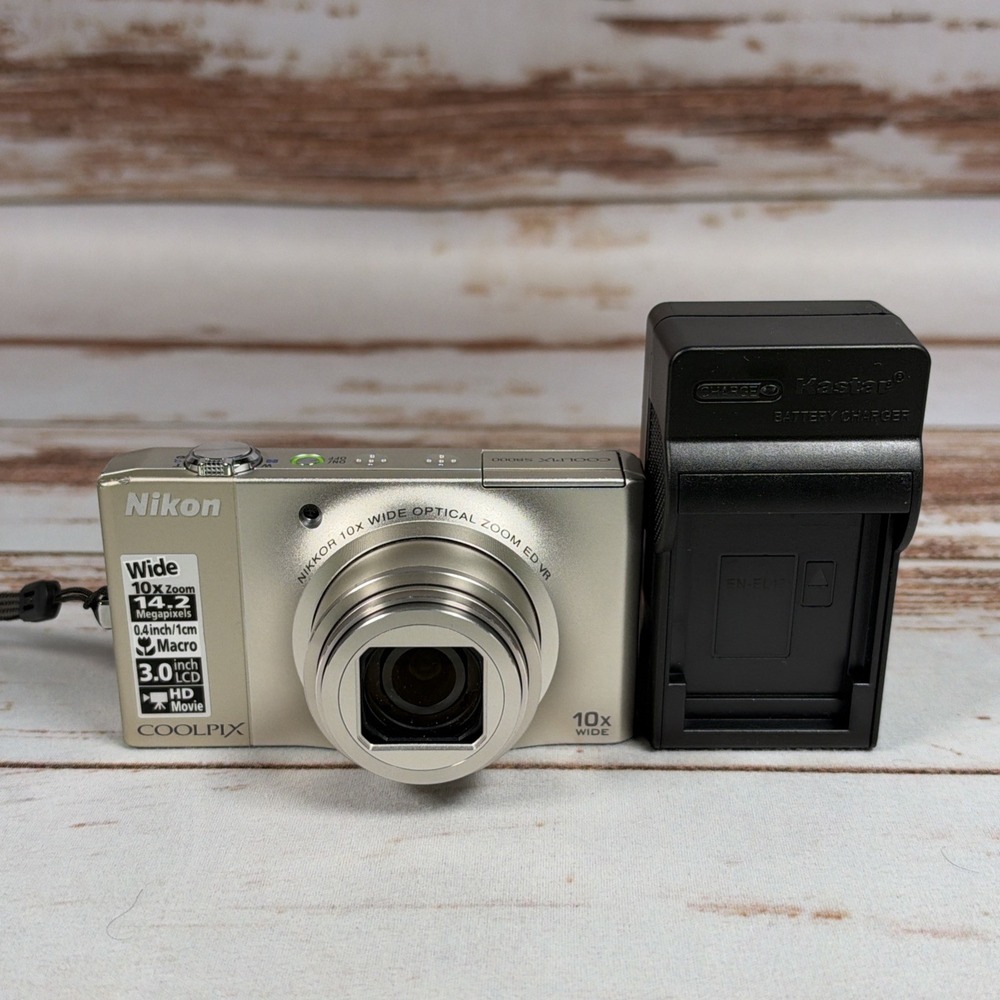 Nikon Coolpix S6100 Gold 16.0 MP Digital Camera 7x Wide Zoom Touch Screen